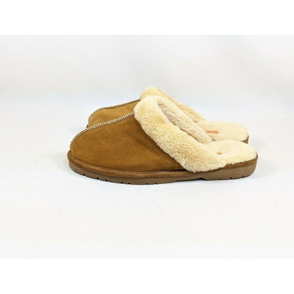 Sporto Mules Faux Fur Lined Women's Sz Large Brown Suede Leather - Picture 5 of 8
